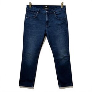 7 For All Mankind Jeans Mens size 32 x 26 Blue Paxtyn Skinny Stretch Denim